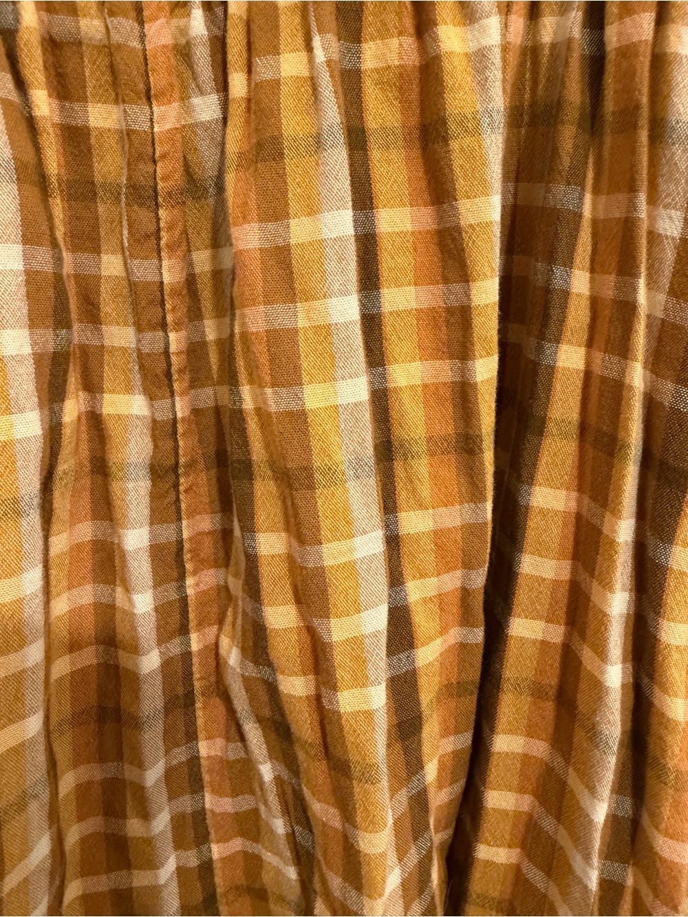 Old Navy Mustard Plaid Midi Sundress - Picture 3 of 3